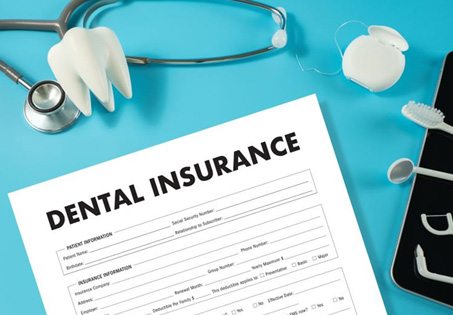 Dental insurance form and dental instruments